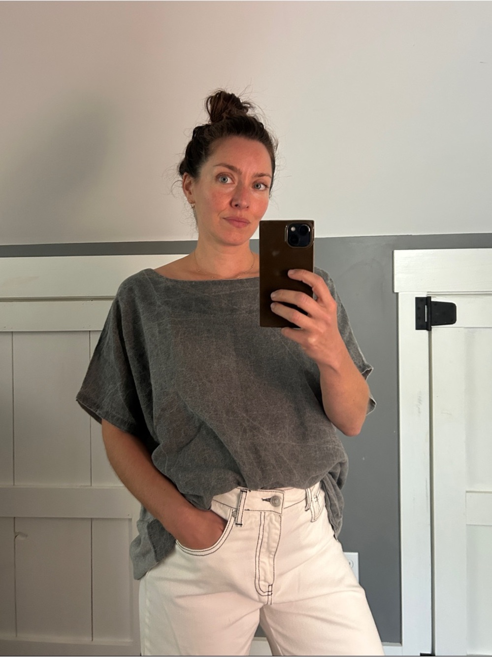 NYC Gray Short-Sleeve Boxy Tee